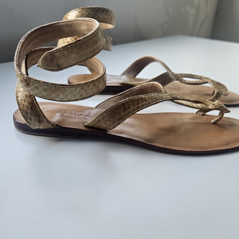 L*Space By Monica Wise × Cocobelle Snake Wrap Thong Flat Sandals - Picture 9 of 14
